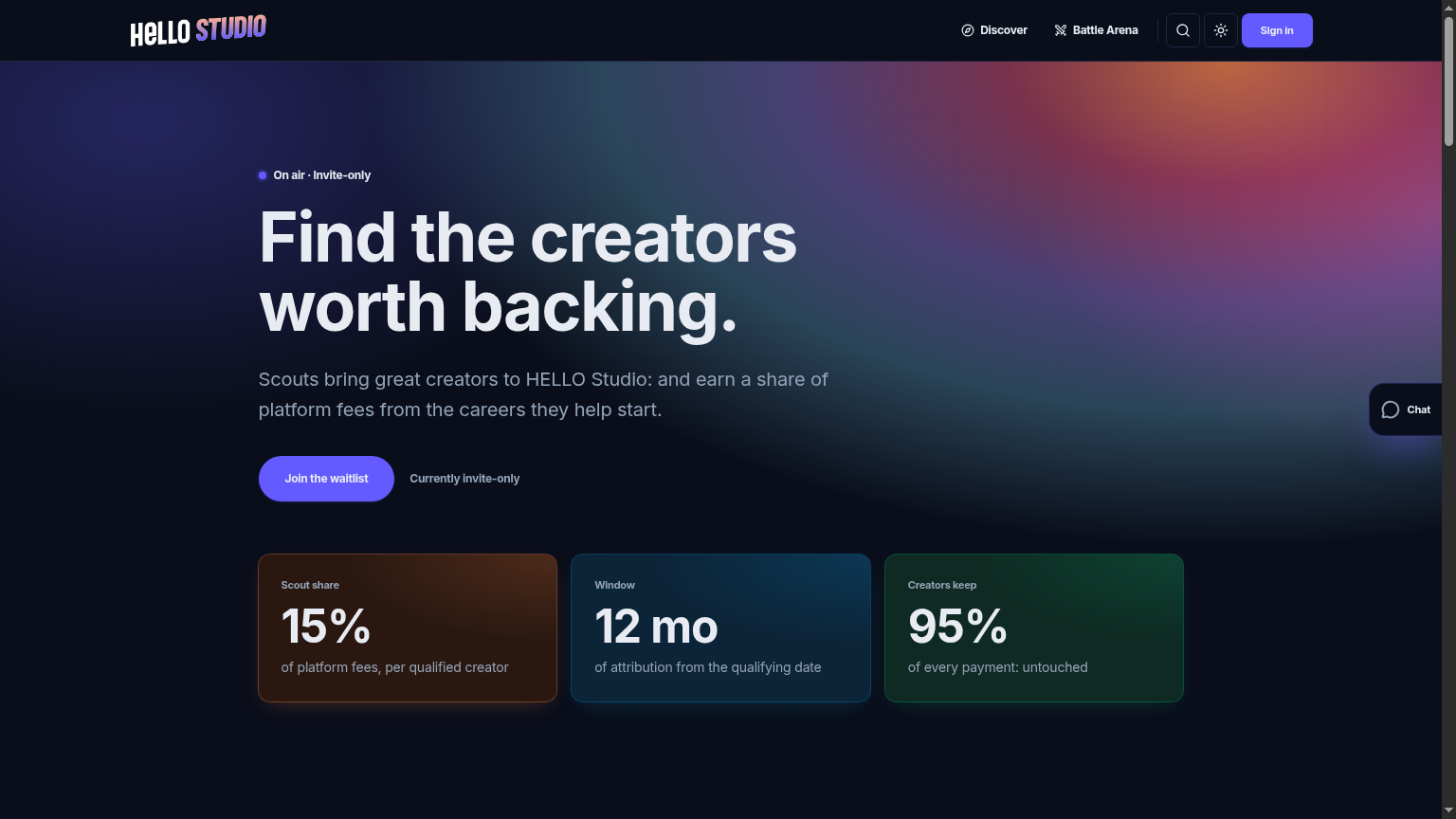 Scout — Discovery becomes a career